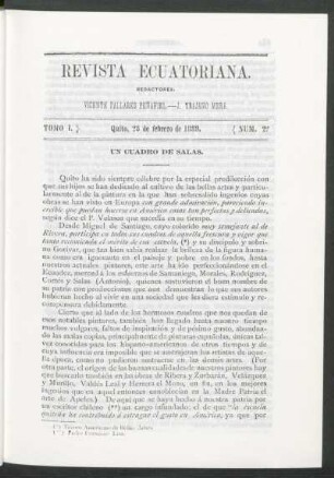 Número 2.°, Quito, 28 de febrero de 1889.