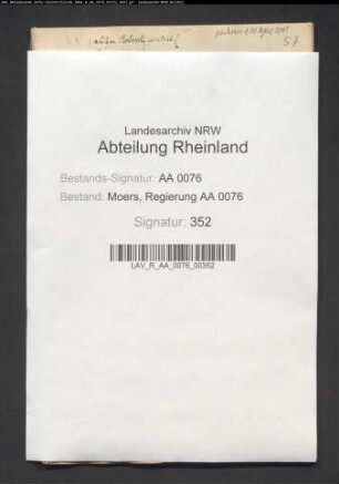 Armenrechnungen der reformierten Gemeine zu Friemersheim