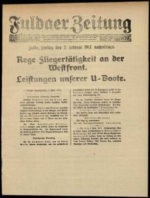 Ausgabe vom Freitag, den 02. Februar 1917.