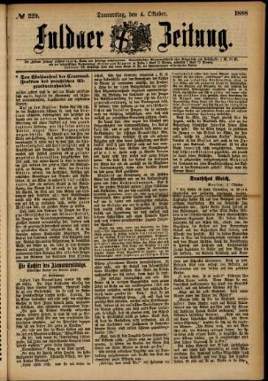 Ausgabe vom Donnerstag, den 04. Oktober 1888.