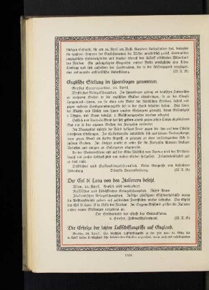 Englische Stellung im Ypernbogen genommen.