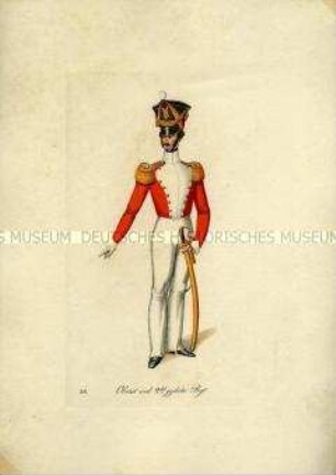 Uniformdarstellung, Oberst des 2. Jütischen Infanterie-Regiments, Dänemark, 1815/1830.