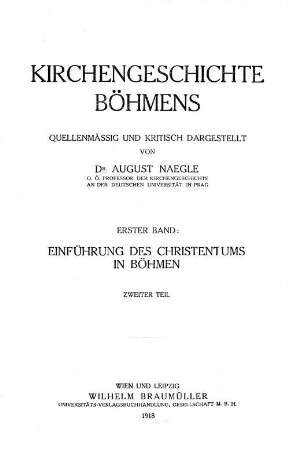 Einführung des Christentums in Böhmen, 2