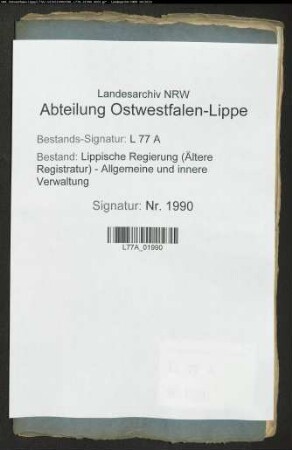 Prüfung und Anstellung des Feldmessers Karl Paulsen aus Bielefeld