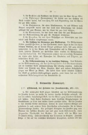 II. Germanische Stammeszeit