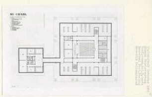 Museum Charlottenburg, Berlin-Charlottenburg (Diplomarbeit bei Peter Poelzig): Grundriss Kellergeschoss 1:100