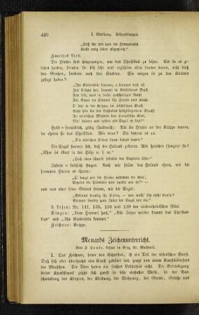 Menards Zeichenunterricht