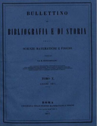 Tomo X. Giugno 1877.