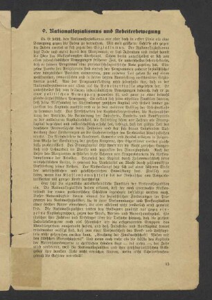 9. Nationalsozialismus und Arbeiterbewegung