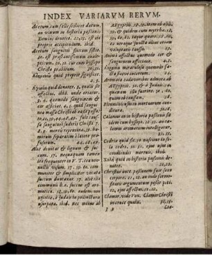 Index Variarum Rerum