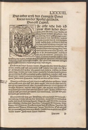 Der ander teyll des Evangelii Sanct Lucas von der Apostel geschicht.