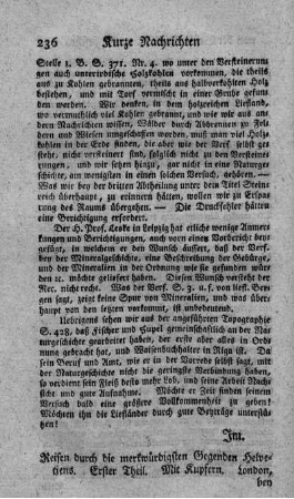 Reisen durch die merkwürdigsten Gegenden Helvetiens. T.1.2.