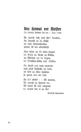 Uns Heimat eer Meister