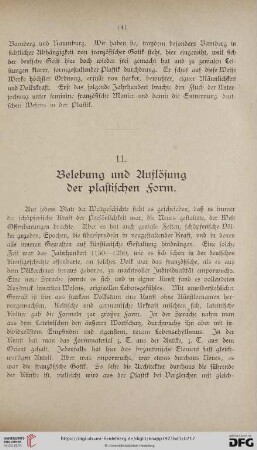 11. Belebung und Auflösung der plastischen Form
