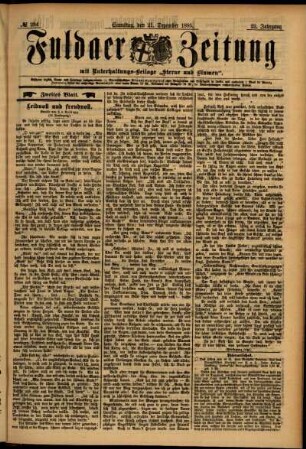 Zweite Ausgabe vom Samstag, den 21. Dezember 1895.