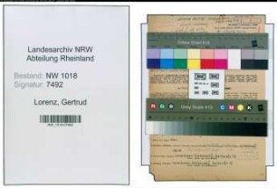 Entnazifizierung Gertrud Lorenz , geb. 14.06.1913 (Jugendleiterin)
