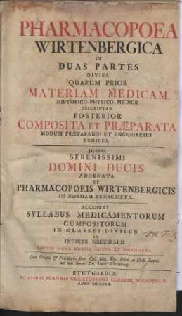 Pharmacopoea Wirtenbergica
