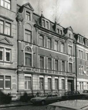 Dresden-Pieschen, Mohnstraße 28. Wohnhaus (um 1900). Straßenansicht