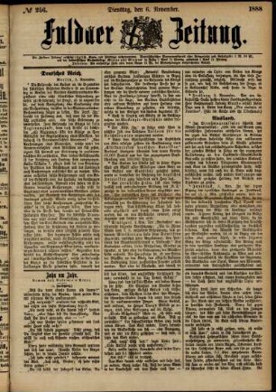 Ausgabe vom Dienstag, den 06. November 1888.