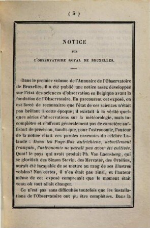 Annuaire de l'Observatoire Royal de Bruxelles. Notices extraites de l'Annuaire de l'Observatoire Royal de Bruxelles pour ..., 1876