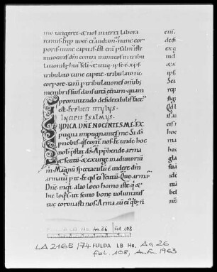 Augustinus, Enarrationes in Psalmos 1-50 — Initiale I, Folio 108 recto