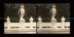 König Friedrich II. der Große in jugendl. Alter mit Joh. Seb. Bach und Generalfeldmarschal Schwerin, Siegesallee, Tiergarten Berlin