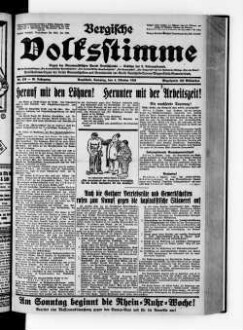 Bergische Volksstimme. 1917-1932