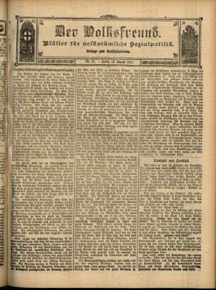 Ausgabe vom Sonntag, den 18. August 1912.