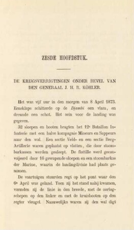 Zesde hoofdstuk. De krijgsverrigtingen onder bevel van den generaal J. H. R. Köhler