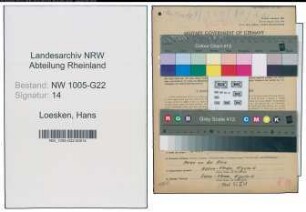 Entnazifizierung Hans Loesken , geb. 22.01.1909 (Revisor)
