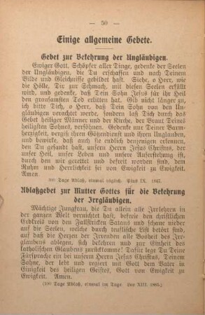 Einige allgemeine Gebete.