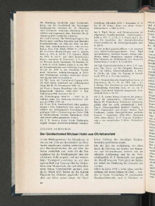 Der Goldschmied Michael Holm aus Christiansfeld.