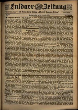 Ausgabe vom Freitag, den 06. September 1901.