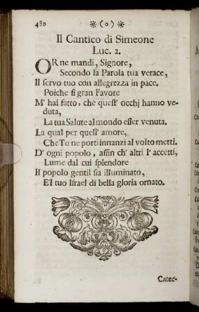 Il Cantico di Simeone. Luc.2.