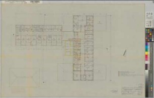 Münster (Münster) Um- und Erweiterungsbau der Augenklinik der Universität Vorentwurf Grundriß 1. Obergeschoß 1960 1 : 100 68 x 106 Pause Staatshochbauamt Münster Regierung Münster Nr. 33957