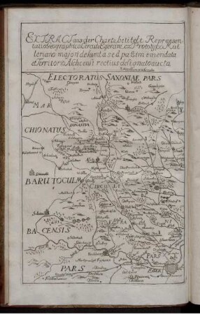 Extract aus der Charte, betitel: Repraesentatio Geographica Circuli Egerani, ...