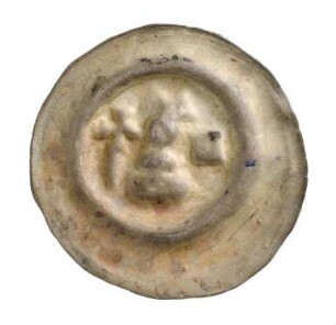 Münze, Brakteat, 14. Jh.