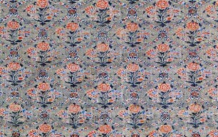 Seidenbrokat mit Blumenmuster