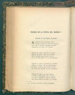 Poemas de la fiesta del mundo : Canción de las figuras de polvo [y] El pájero del árbol de la lluvia