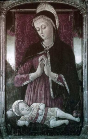 Madonna betet das Christuskind an