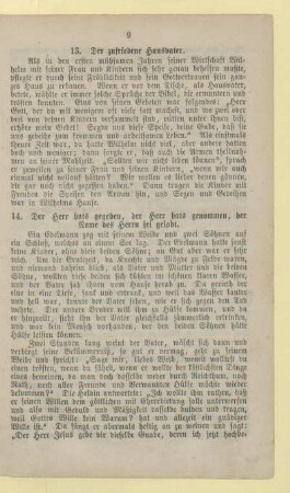 14. Der Herr hats gegeben, der Herr hats genommen, der Name des Herrn sei gelobt