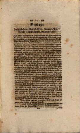 Ferneres Schreiben an Ein Hochpreißliches Corpus Evangelicorum, von dem Herzogl. Pfalz-Zweybrückischen Ober-Consistorio, de dato 10. Octobr. 1773. die von denen Freyherren von Warsberg in dem Zweybrückischen Lehen Hennweiler und Oberhausen verhängte Religions-Bedruckungen betreffend : Nebst Beylage und Adjunctis Lit. A. B. C. Dictatum Regensburg, den 23. Octobr. 1773. per Chur-Sachsen