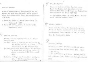 Liste mit verschiedenen Literaturangaben von Veröffentlichungen von Martin Theodor von Heuglin