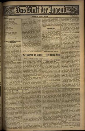 Zweite Ausgabe vom Donnerstag, den 22. September 1932.