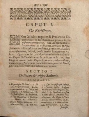 Caput I. De Electione.