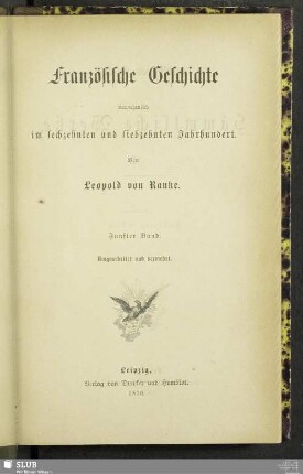 5: Französische Geschichte vornehmlich im sechzehnten und siebzehnten Jahrhundert