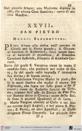 Num. XXVII.: San Pietro
