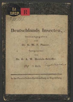 Deutschlands Insecten ... 133tes Heft.