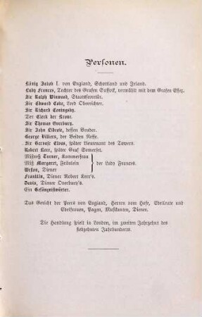 Robert Kerr : Trauerspiel in fünf Aufzügen
