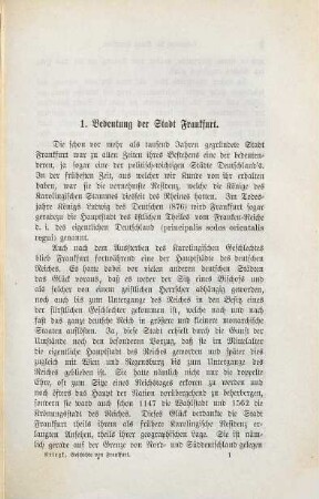 Geschichte von Frankfurt am Main in ausgewählten Darstellungen : nach Urkunden und Acten